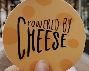 Powered by Cheese 3" Vinyl Sticker