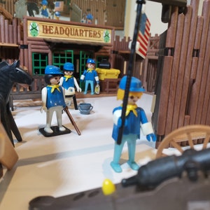 Playmobil Fort Western Cavalerie U.S. - Lot 2 tuniques bleues - Jeux & Jouets