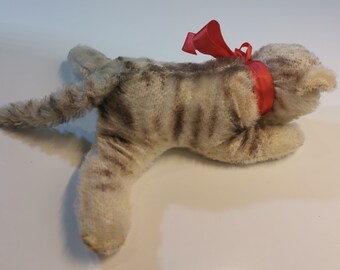 VTG シュタイフ フロッピー キティ CAT 寝ているぬいぐるみ、ドイツ