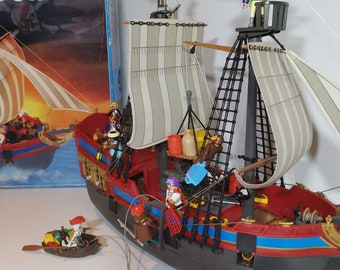 PLAYMOBIL PIRATEN ZUBEHÖR Piratenschiff 3940 BUGSPITZE KLÜVER-BAUM SEGEL u.a 