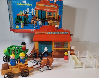 Pièces PLAYMOBIL Vintage Western - Mur Latéral De Maison/banque 3421-3422, 1976, Occasion