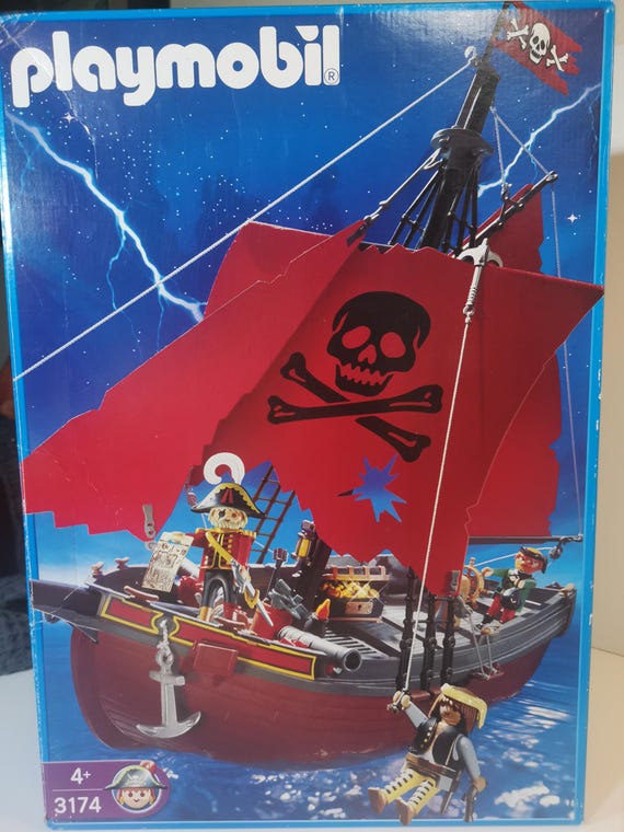 VTG レア プレイモービル 海賊 船 3174 スペイン 2001、海賊 6791