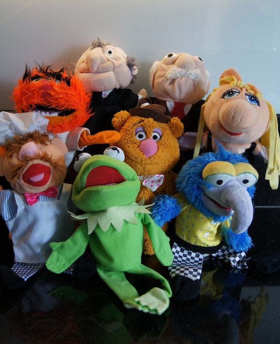Rare Disney Muppets Heroes ,handpuppets Dolls, Miss Piggy, Kermit