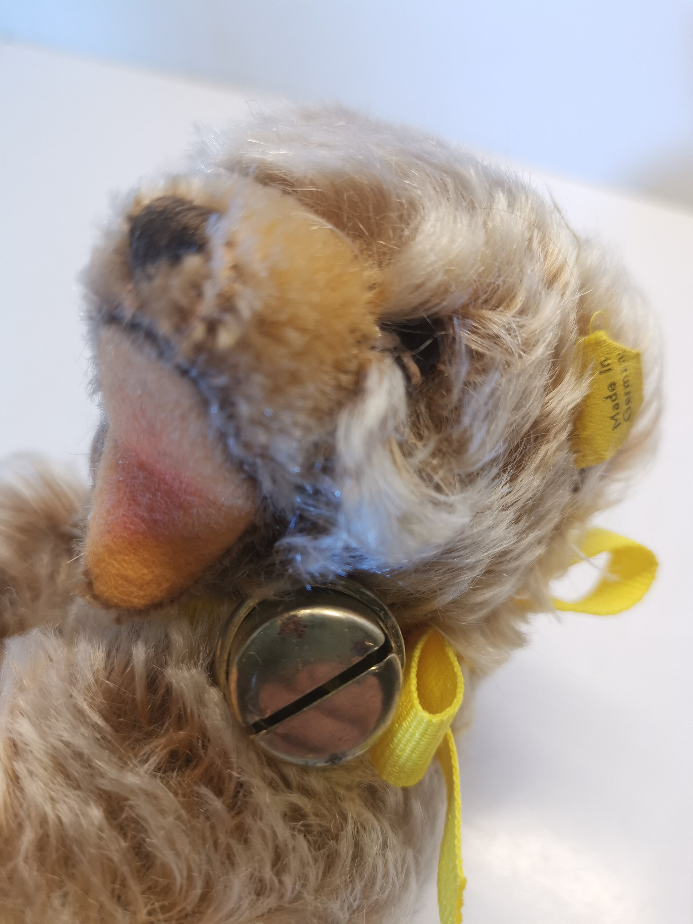 VTG Steiff Floppy Zotty Sleeping Lying Teddy Bear, 17 Cm, 1960s