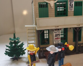 Pièces Playmobil Western - Planche Saloon / Bureau Du Shérif - Réf. 3423 / 3461 - Vintage, Occasion Bon État