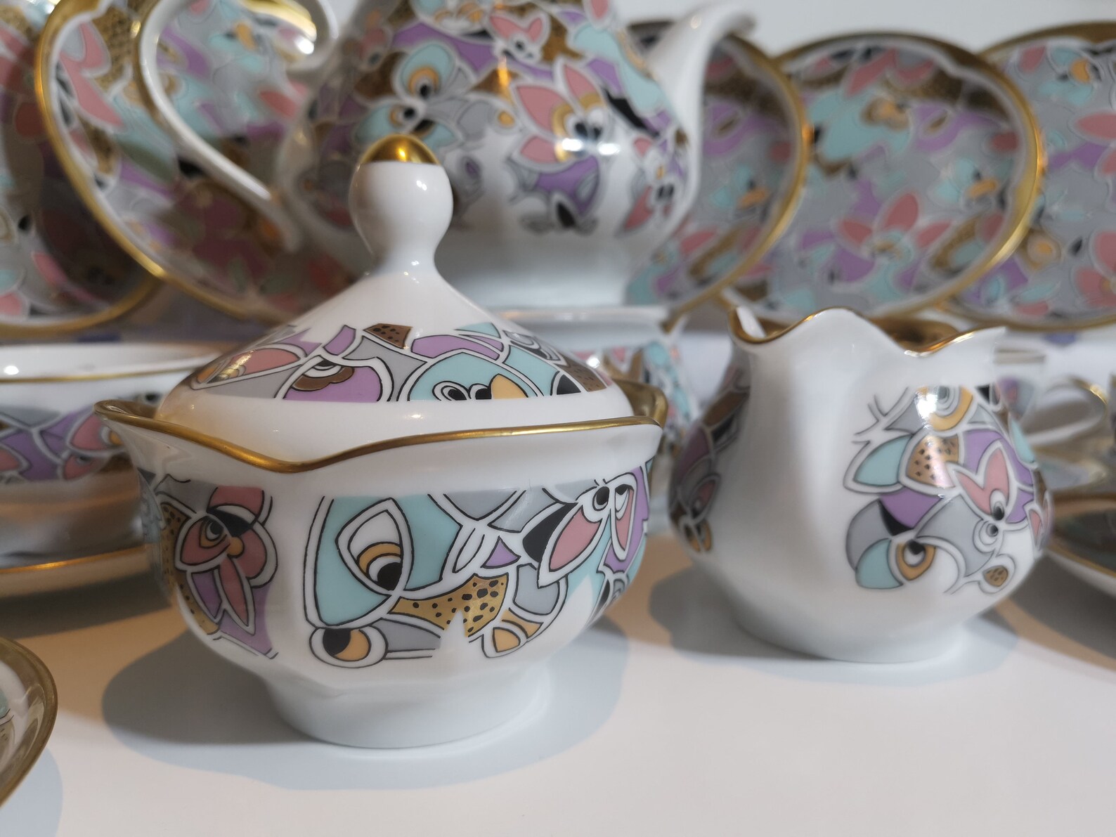 VTG JLMENAU Graf Von Henneberg Porcelain Tea Set 24 St Etsy