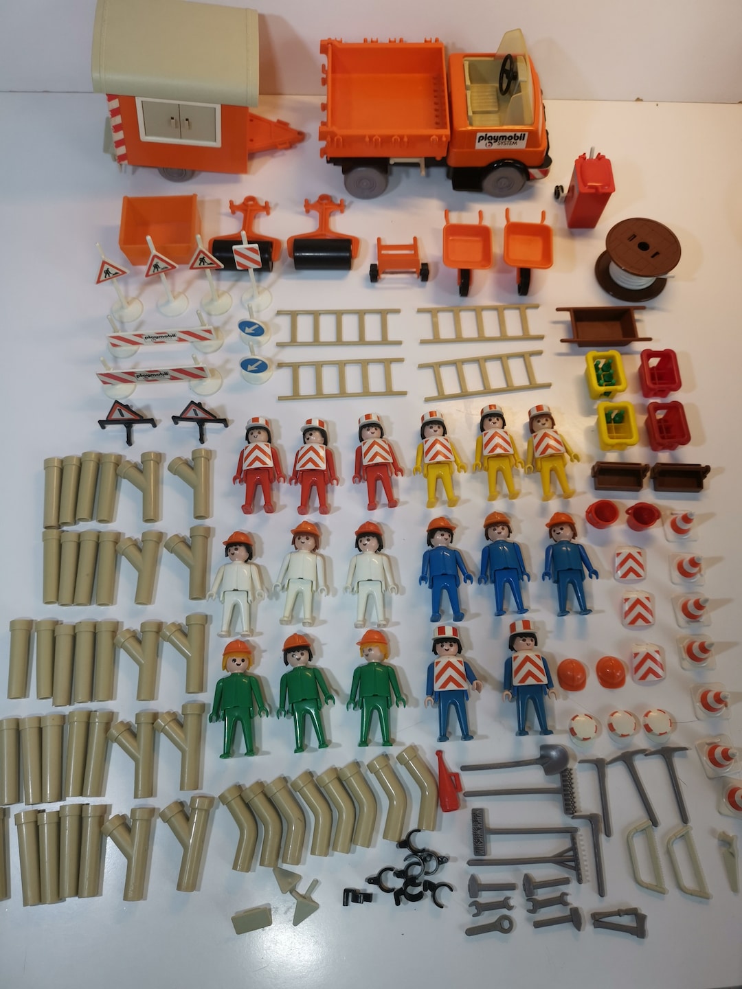 VTG Playmobil Constraction Track, Constraction Workers, 3201 V1, 3202 V1, 