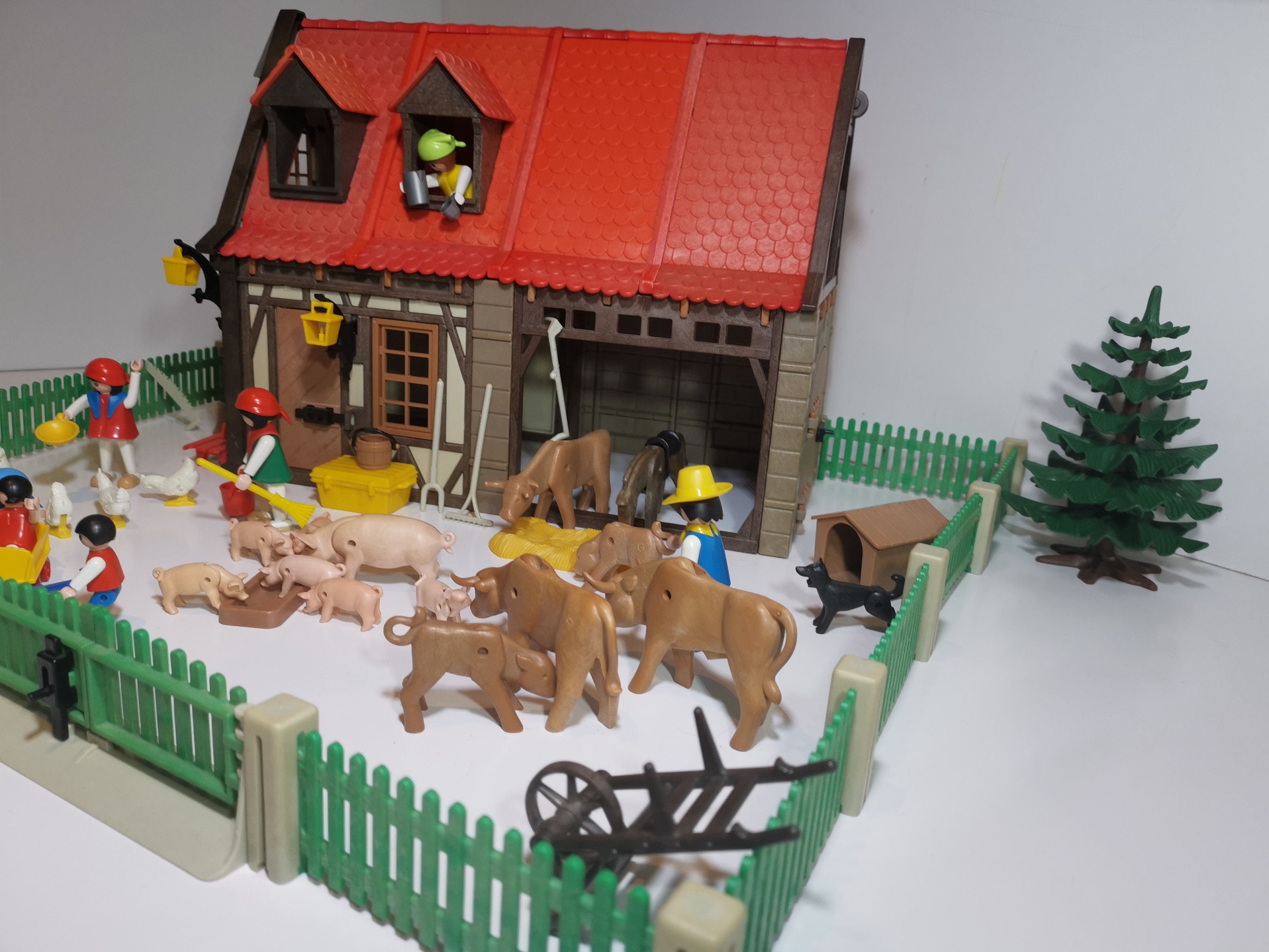 Playmobil - Ferme Vintage 1982, Réf 3554 (compatible 3555, 3556) - Complet, Très Bon état