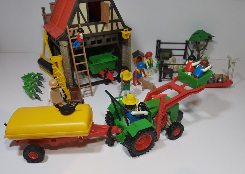 Pièce Playmobil Vintage - Manivelle élévatrice Pour Remorque De Tracteur, Compatible Avec Les Sets 3276, 3501, 3502, 3554, Occasion