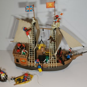 Playmobil pirate shelf cabin tan boat 4424 5736 a3203 