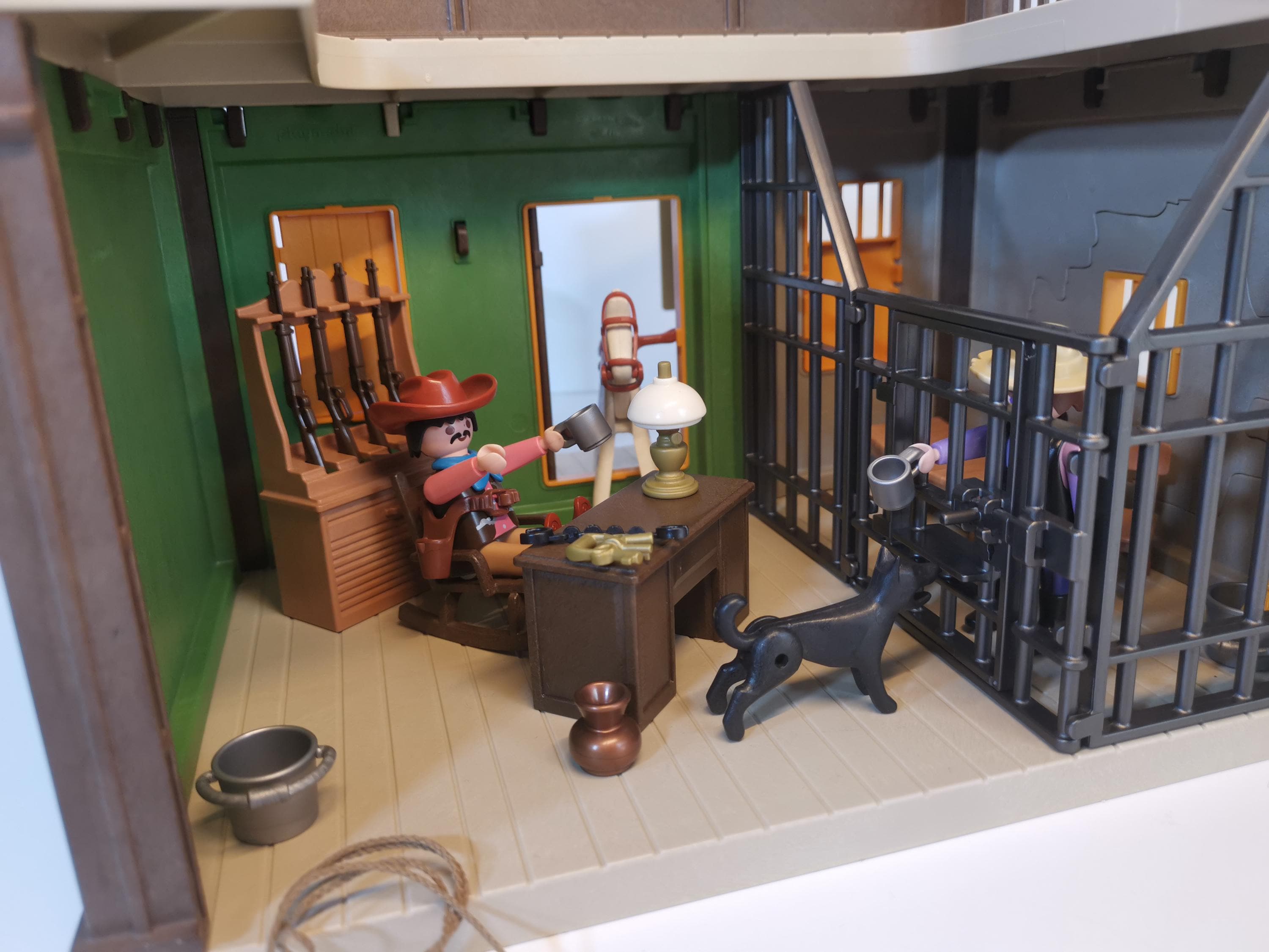 Pièce Playmobil Vintage 3786 - Enseigne SHERIFF Pour Maison Western Cowboy - Occasion
