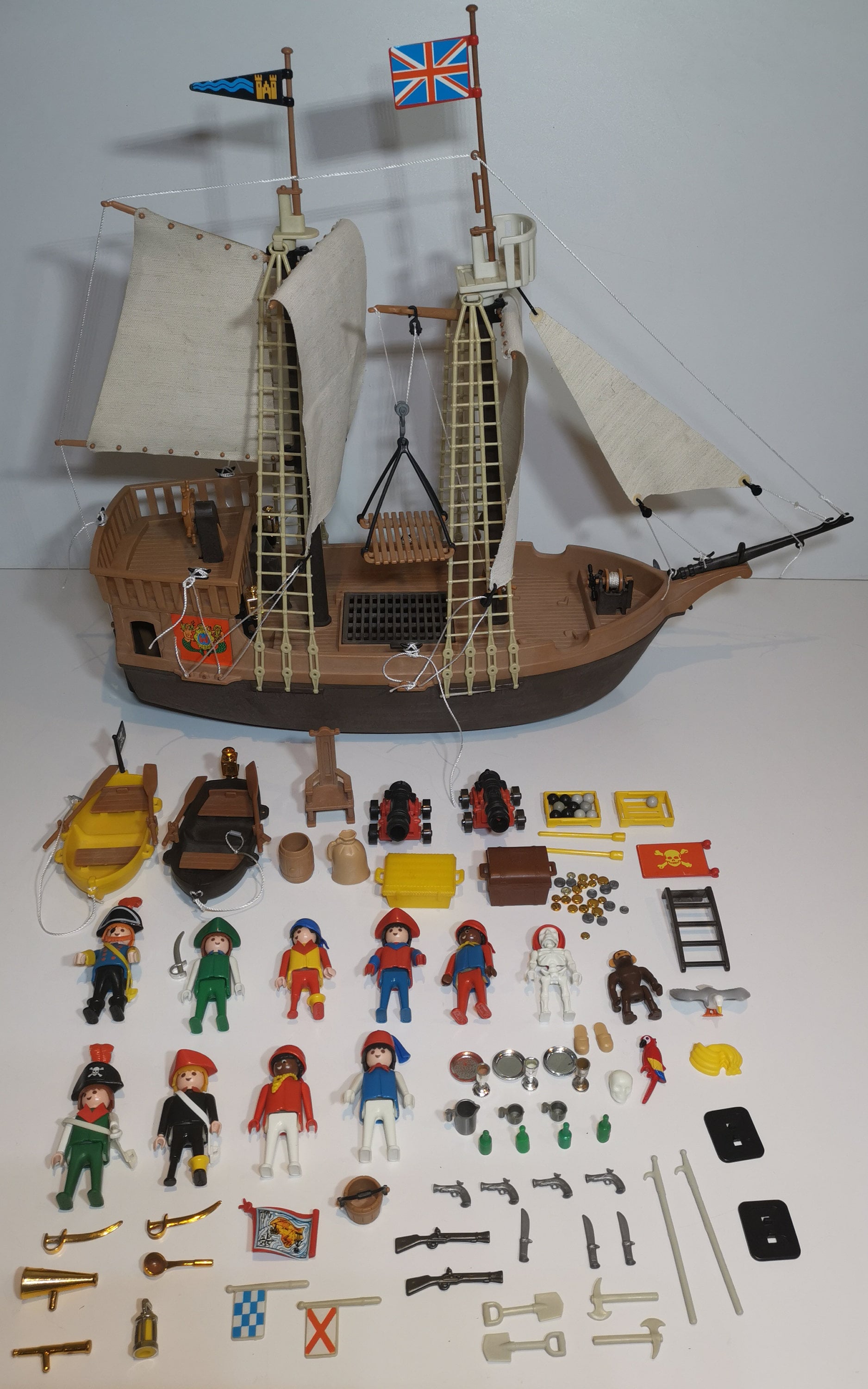 VTG Playmobil PIRAT Ship/brig/schooner/frigate 3550 V1, 1978-1983 Only,  3480,3570 V1-1979. 3382. Germany NN 1 