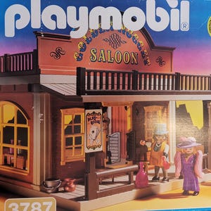 VNTG Playmobil Sammler Western 3787 Saloon Golden Nugget Original Box
