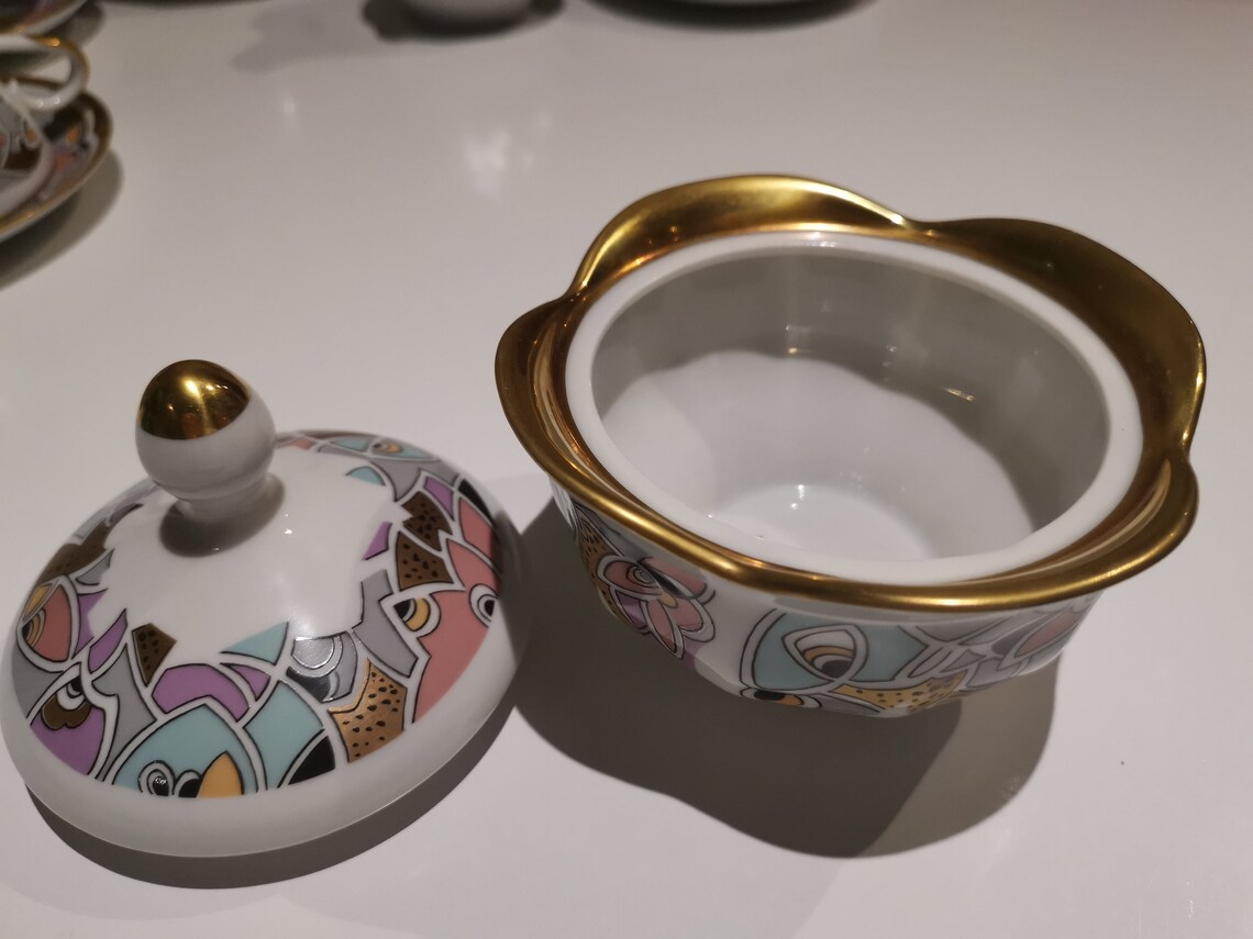 VTG JLMENAU Graf Von Henneberg Porcelain Tea Set 24 St Etsy