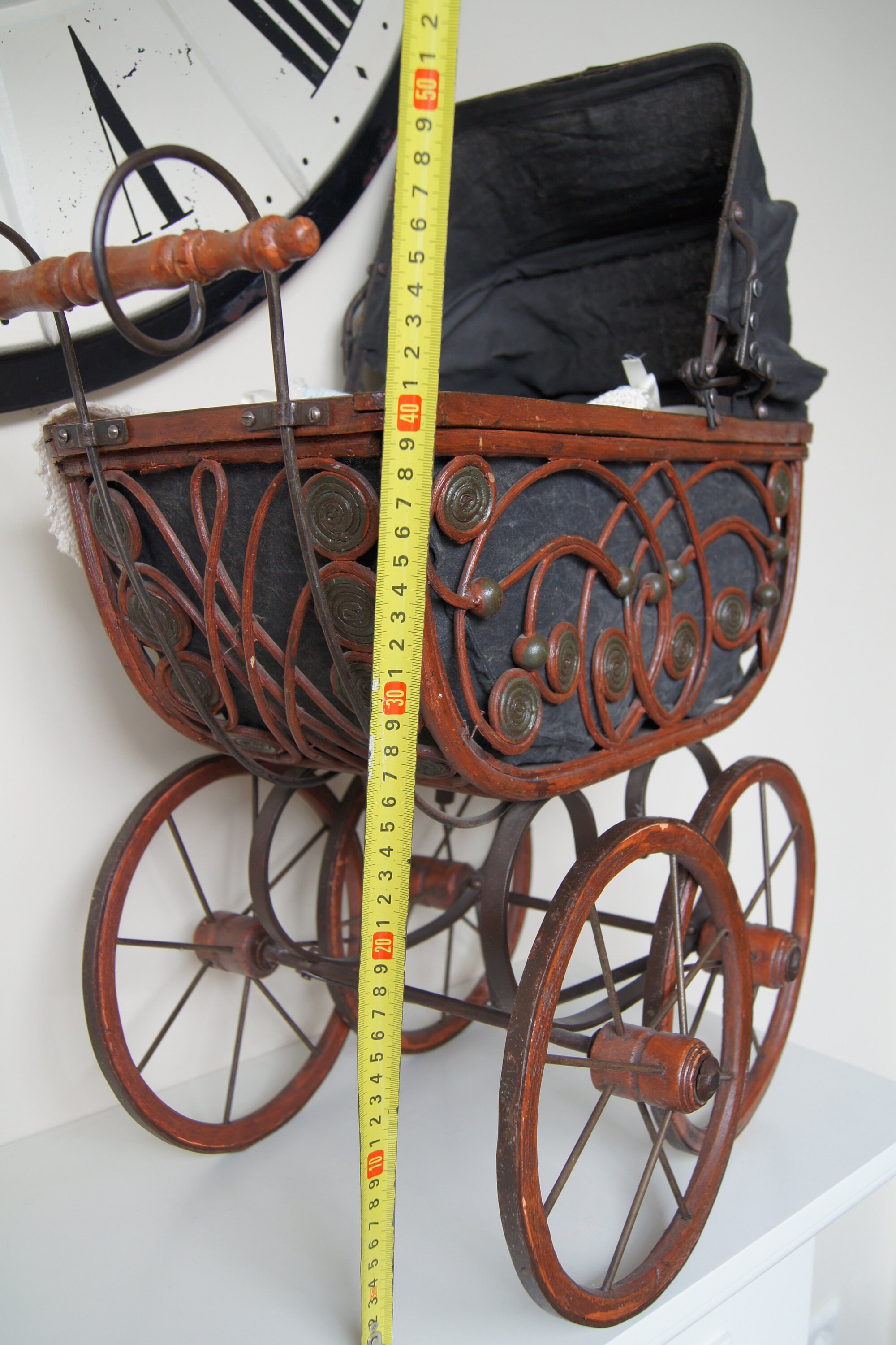 Traditional Doll Stroller - Warm Grey