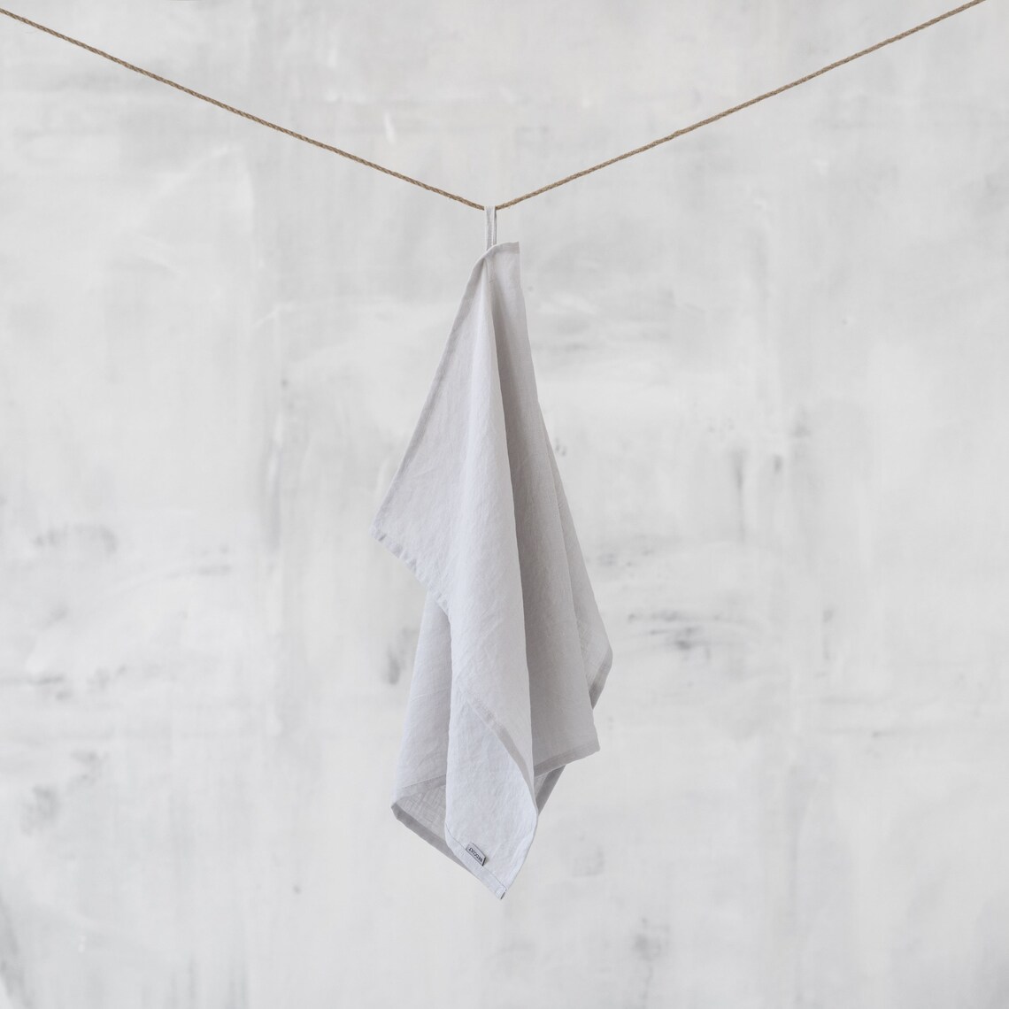 Light Gray Linen Tea Towel. 100 Stonewashed Linen Kitchen Etsy