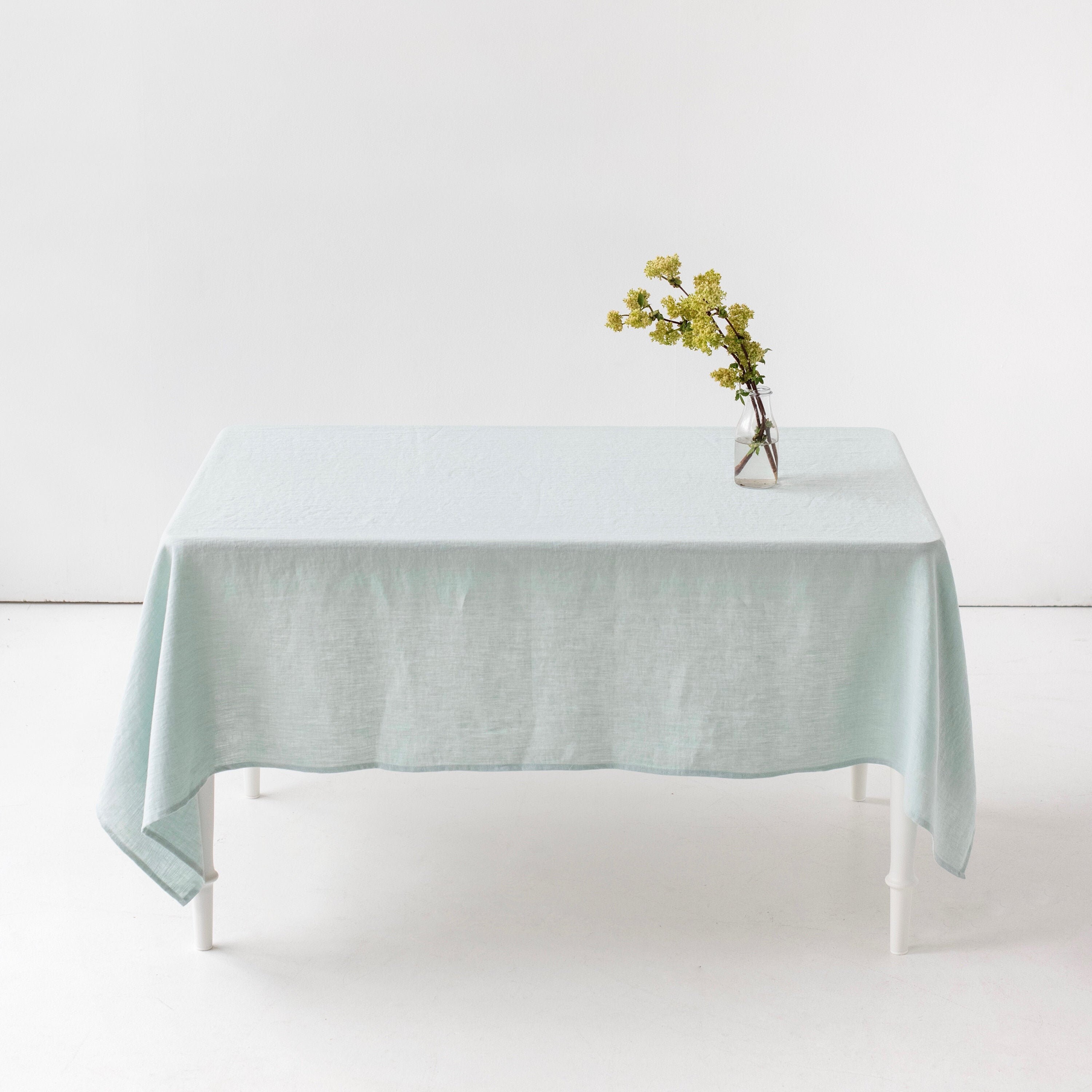 Linen Tablecloth Light Blue. Washed Linen Table Cloth. Etsy