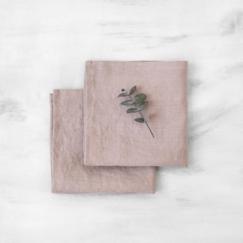 Mauve Linen Napkins. Set of 2 Stonewashed Linen Napkins. Soft Etsy