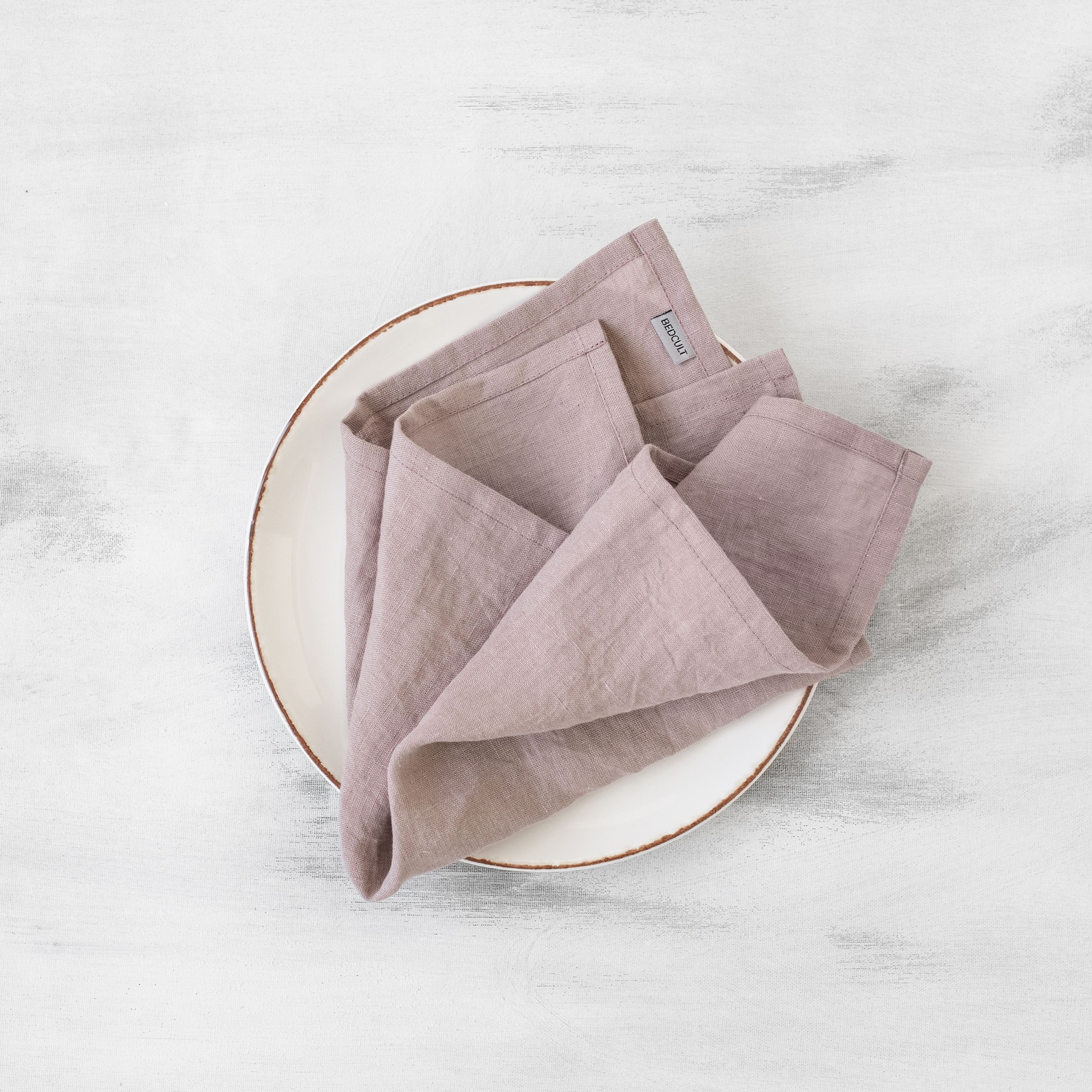 Mauve Linen Napkins. Set of 2 Stonewashed Linen Napkins. Soft Etsy