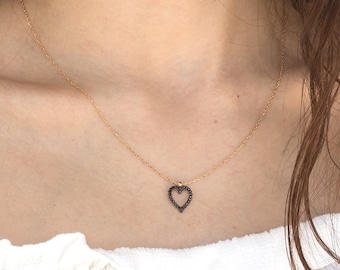 Minimalist Heart Necklace - 925 Silver & Gold Plated