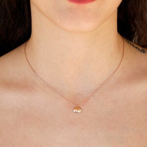 Tiny Cowrie Shell Necklace | 925 Sterling Silver