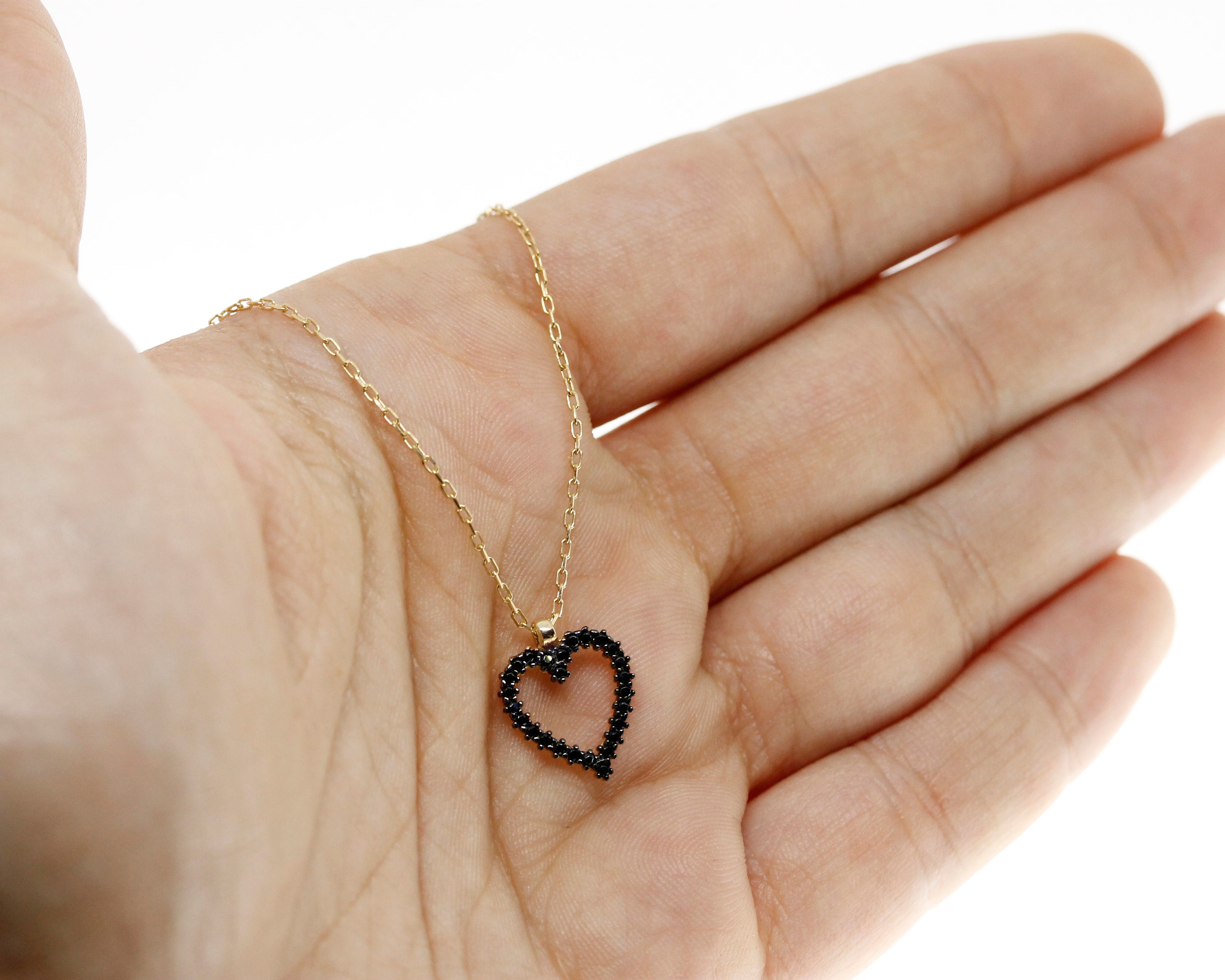 Minimalist Heart Necklace – 925 Sterling Silver Dainty Love