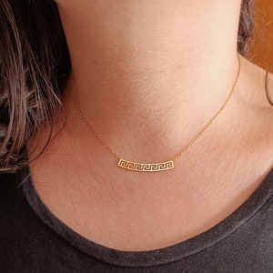 Gouden meanderstaafketting