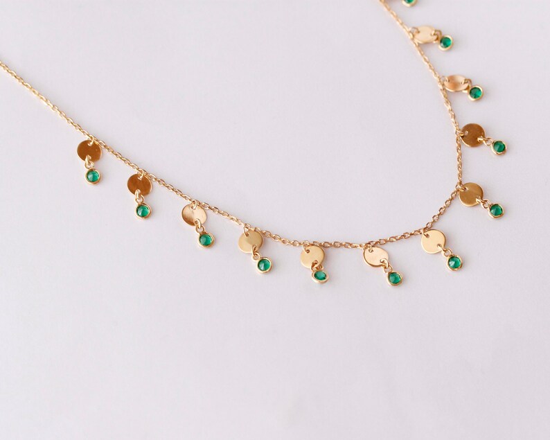 Gold Coin Necklace Girly Gift Coins Jewelry Gold Filled Minimal Boho Coin Charm Necklace Silver 925 Dainty Gold Disc Necklace