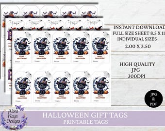 Halloween Geschenkanhänger, Halloween-Klasse Geschenkanhänger, Halloween Geschenkanhänger, Süßes oder Saures Geschenkanhänger