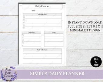 Simple Undated Monthly Planner Printable, Simple Monthly Planner Page ...