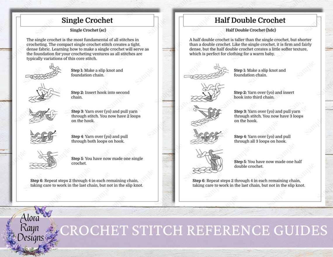 Crochet Stitch Reference Guides, Beginner Crochet Reference Guides ...