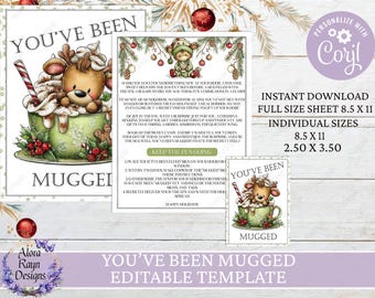 Bearbeitbar Sie wurden Mugged Printable, ich wurde Mugged Coworker / Friend Edition, Sie wurden Mugged Printable, Instant Download