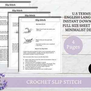 Häkelanleitungen für Kettmaschen, häkeln, Maschenbilder, Anleitungen für Anfänger, Sofort Download