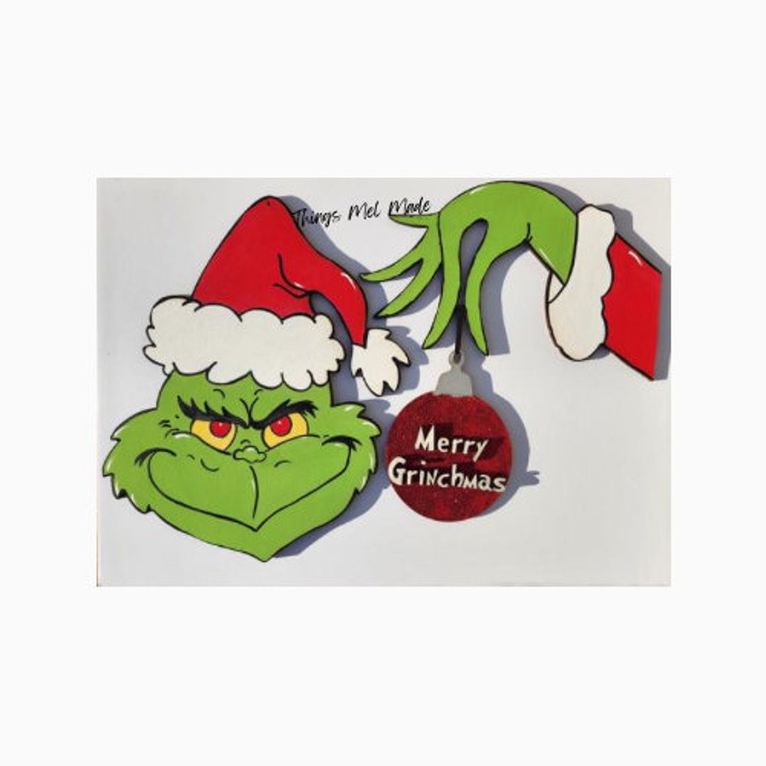 Grinch Tree Topper/ Grinch Head and Hand Set/christmas Tree Etsy