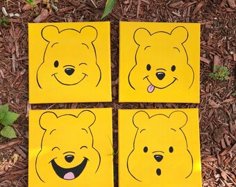 Winnie the Pooh Canvas set/Winnie the Pooh Wall Art/Nursery Decor