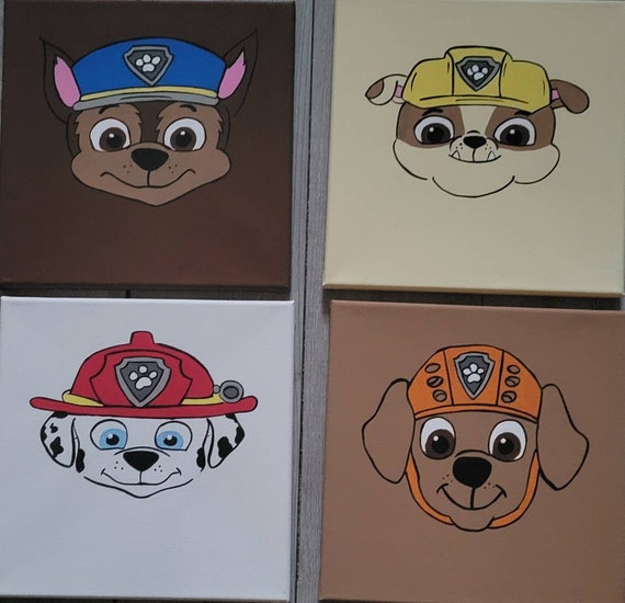 Paw Patrol Canvas Set | Etsy