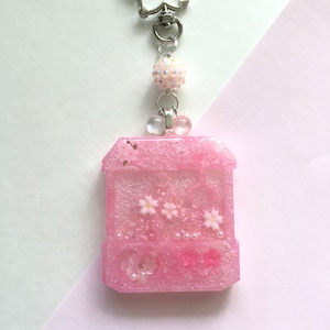 Sakura Crane Game Shaker Keychain