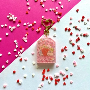 Strawberry Resin Keychain