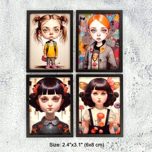 1:6 Miniature Framed Picture. Dollhouse Wall Art. Pictures for 12&quot; Doll. Miniature Poster.