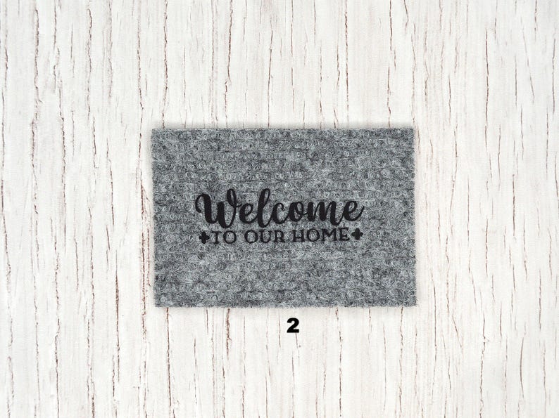 Dollhouse Doormat. Miniature “WELCOME” Rug. Miniature Floor Mat for Doll.