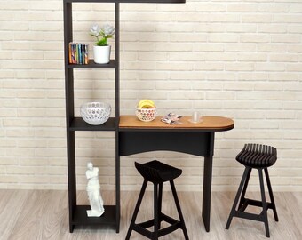 Bancone bar per casa delle bambole in scala 1:6. Mobile per bambole da 30 cm.