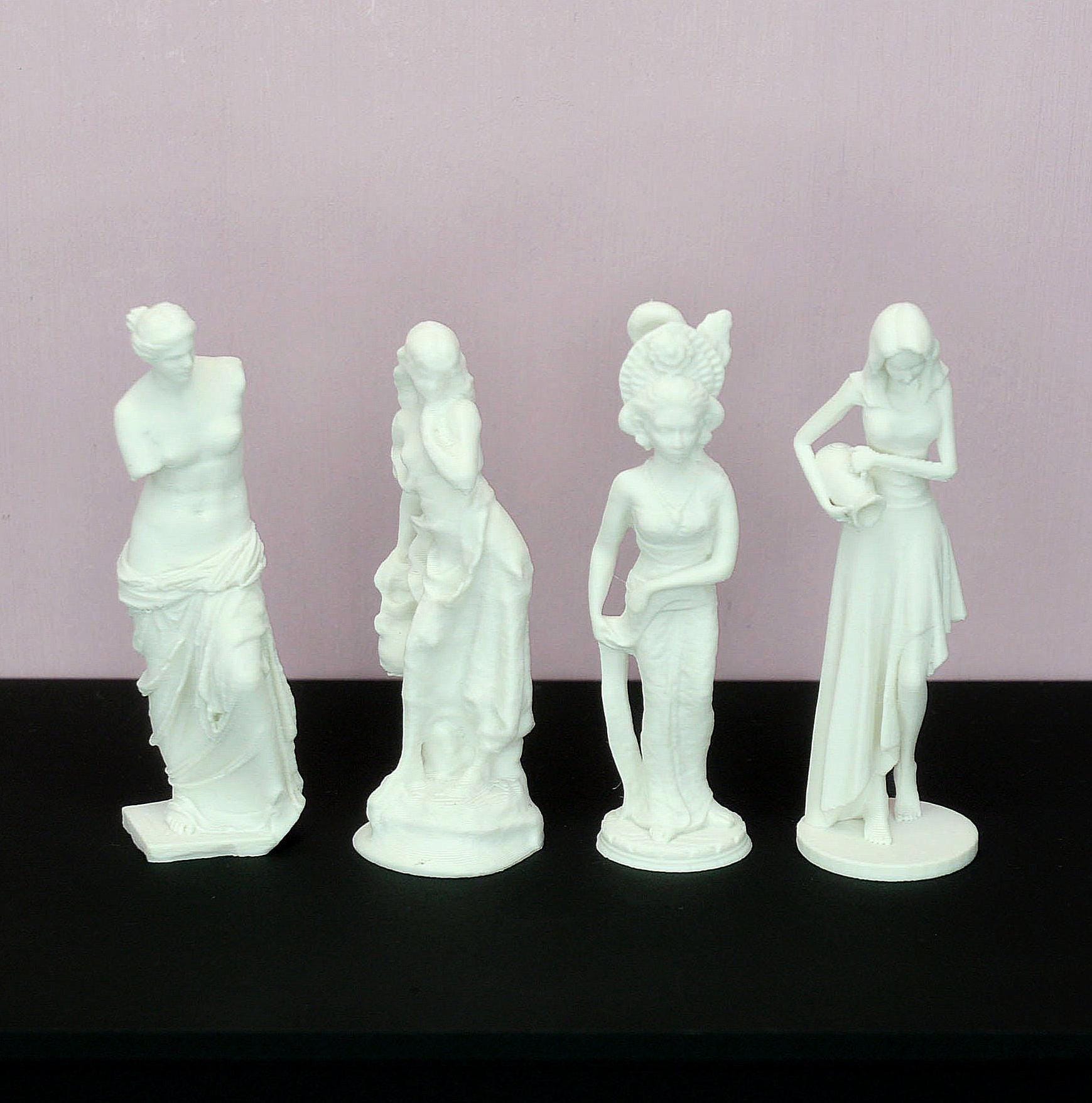 Statua In Gesso Scala 1:6 Per Casa Delle Bambole: Decorazione Ritratto Figura Miniatura