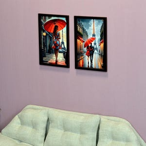 Dollhouse Wall Art. 1:6 Scale Dollhouse Miniature Framed Picture. Perfect for 11.5-12 inch Dolls.