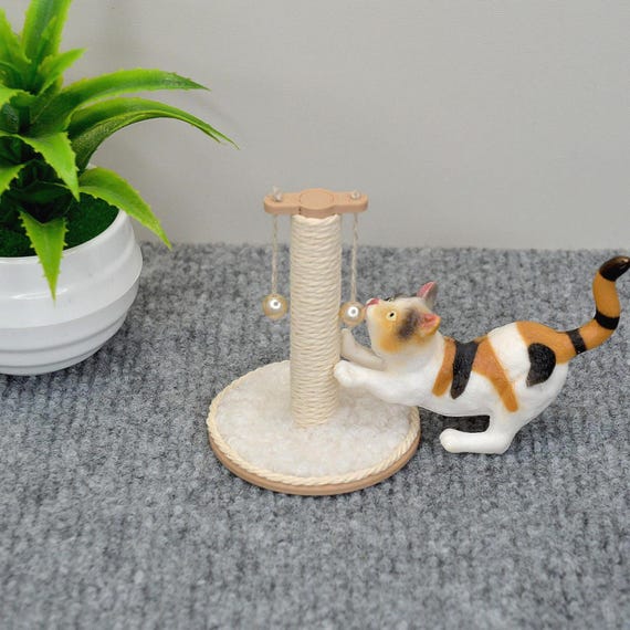 1:6 Scale Dollhouse Miniature Cat Scratching Post Cat Tree