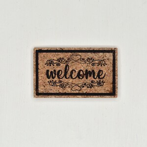 Dollhouse Doormat. Miniature “WELCOME” Rug. Miniature Floor Mat for Doll.