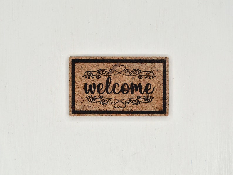 Dollhouse Doormat. Miniature “WELCOME” Rug. Miniature Floor Mat for Doll.