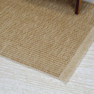 1:6 Dollhouse Beige Rug. Doll Miniature Carpet.