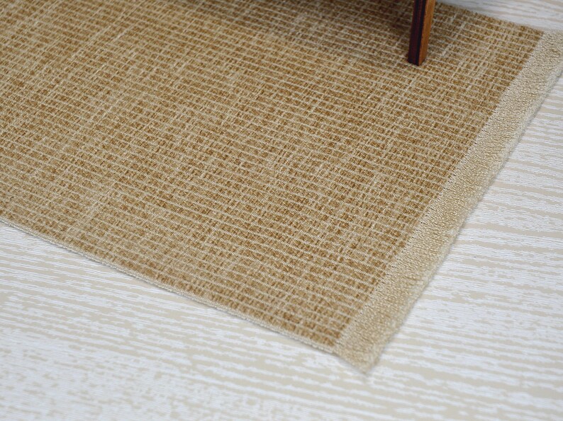 1:6 Dollhouse Beige Rug. Doll Miniature Carpet.