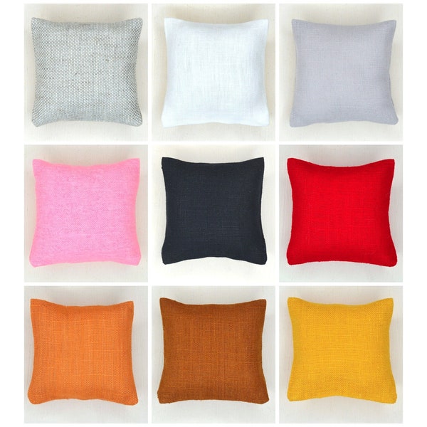 Miniature Pillows Custom Size. Dollhouse Cushion. Doll Linen Pillow.