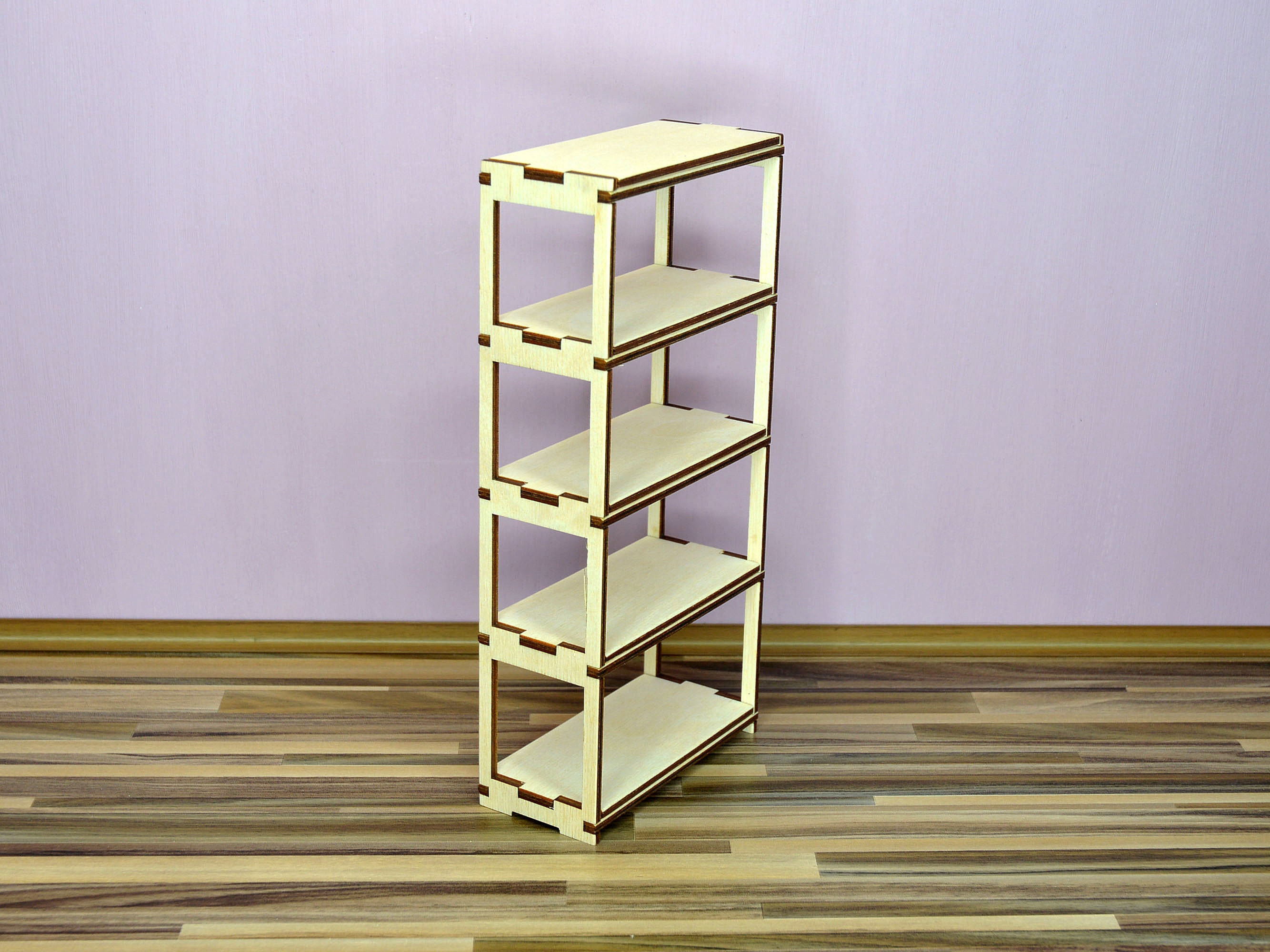 Miniatura Casa Delle Bambole: Cubo Portaoggetti In Legno Rosso Aztec Scala 1:12 - T2696